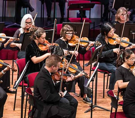 Prometheus Symphony Orchestra performing on stage